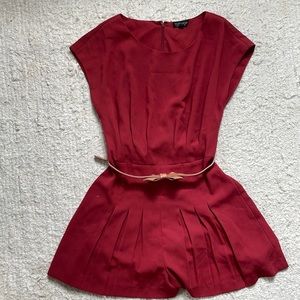 Topshop Romper with Bow Belt